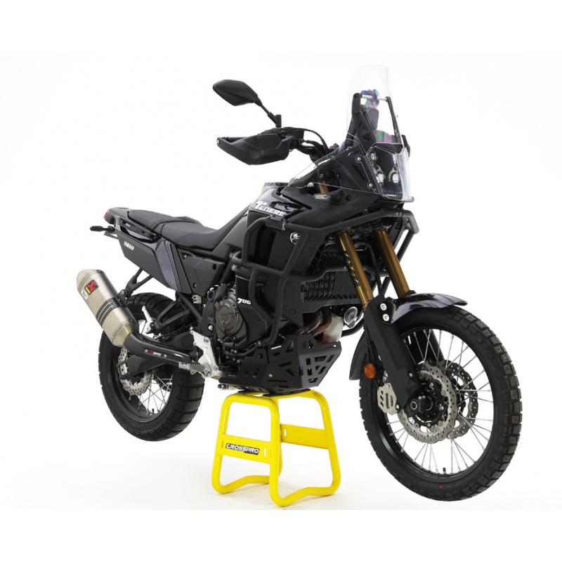 Defensas laterales y de motor trail aluminio negro texturado CROSSPRO Yamaha XTZ 700 TÉNÉRÉ World Raid 22-24