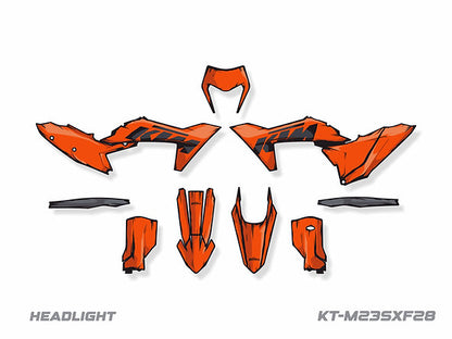 KIT DE ADHESIVOS PARA KTM EXC-XCW/F 2024 / SX-XC 2023-2024