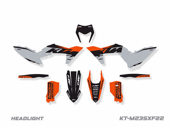 KIT DE ADHESIVOS PARA KTM EXC-XCW/F 2024 / SX-XC 2023-2024