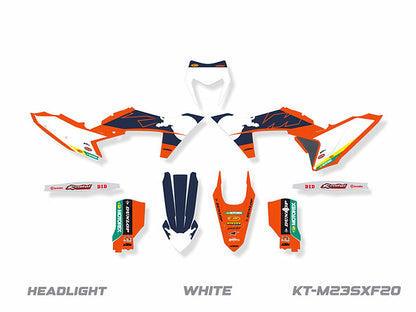 KIT DE ADHESIVOS PARA KTM EXC-XCW/F 2024 / SX-XC 2023-2024