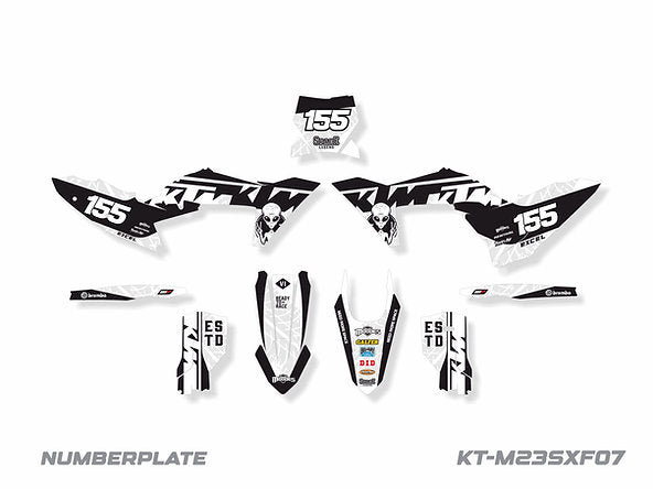 KIT DE ADHESIVOS PARA KTM EXC-XCW/F 2024 / SX-XC 2023-2024