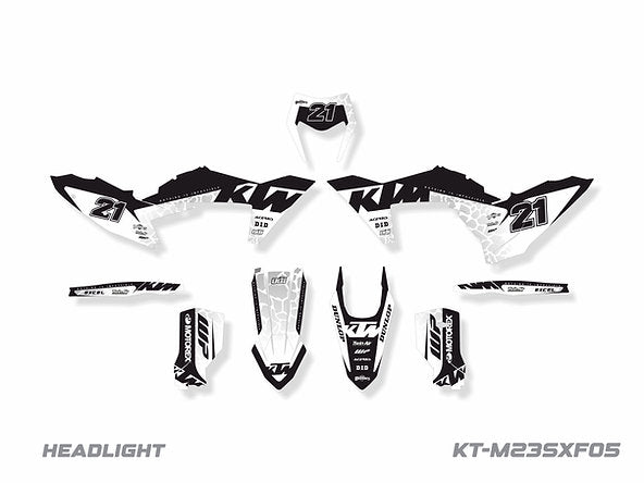 KIT DE ADHESIVOS PARA KTM EXC-XCW/F 2024 / SX-XC 2023-2024