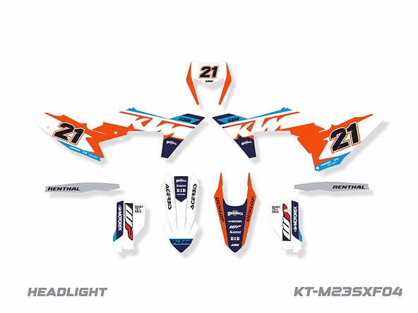 KIT DE ADHESIVOS PARA KTM EXC-XCW/F 2024 / SX-XC 2023-2024