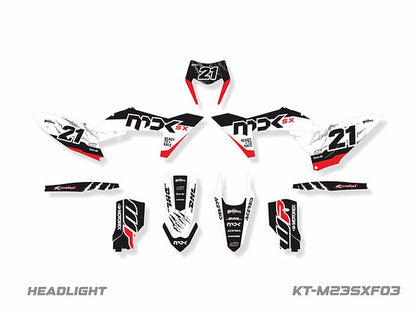 KIT DE ADHESIVOS PARA KTM EXC-XCW/F 2024 / SX-XC 2023-2024