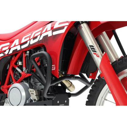 Defensas laterales y de motor trail aluminio negro texturaro CROSSPRO GASGAS ES 700 22-23 KTM 690 22-23 HUSQVARNA 701 22-23