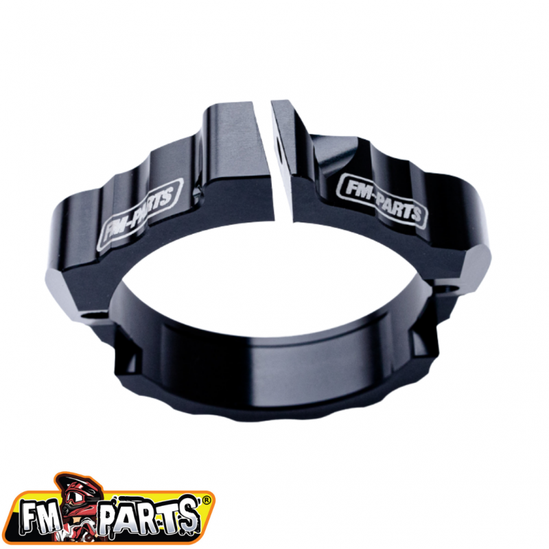 Protector boca de cilindro y brida de escape negro FM-PARTS para TPI KTM HUSQV GASGAS 17-23